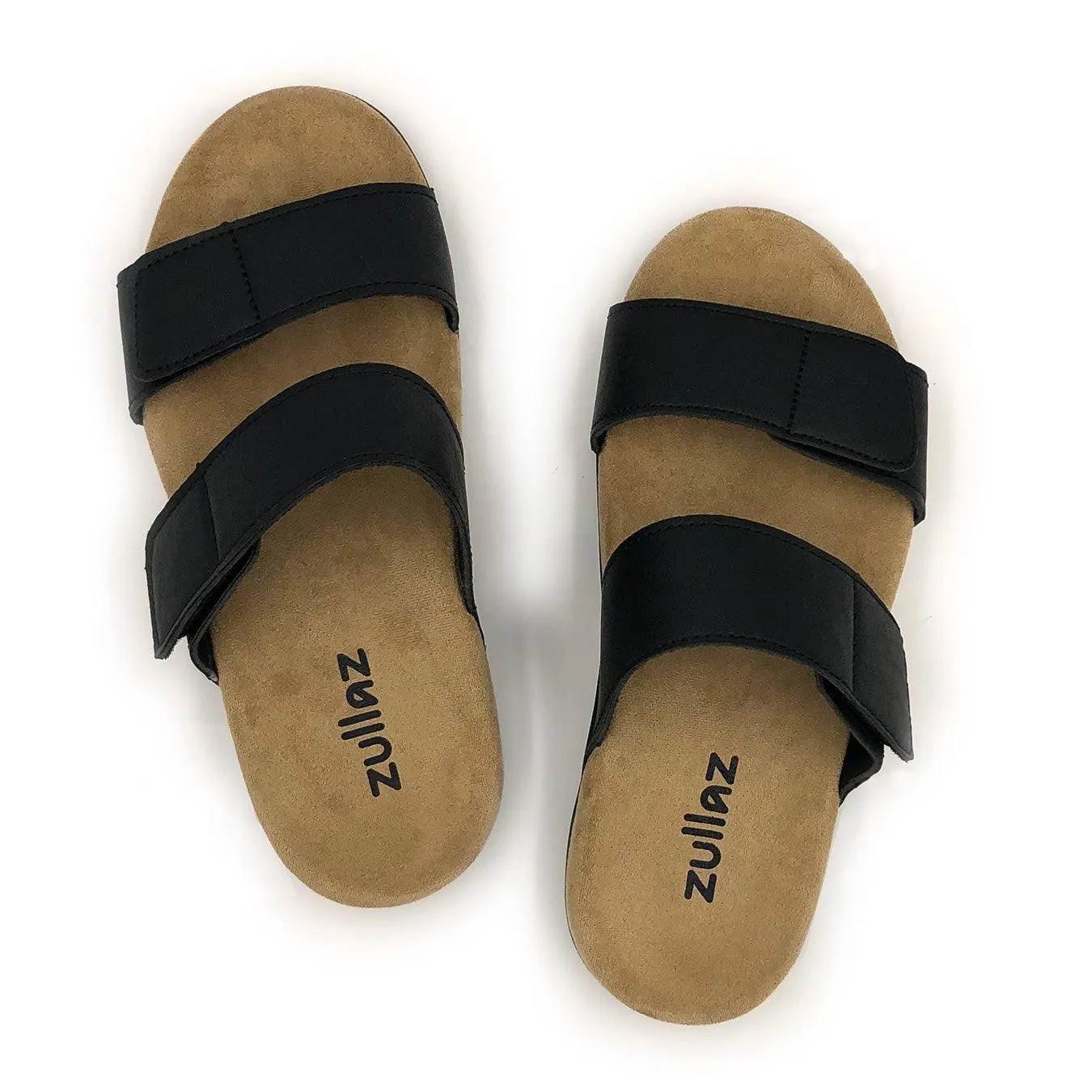 Zullaz ‘Spring’ – Black Orthotic Sandals